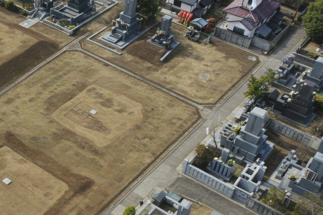 墓地の整地